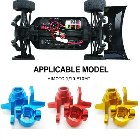 RCGOFOLLOW Aluminiumlegering Styrnav Hållare Styrblocks Knuckles för HIMOTO E10MTL/E10MT/E10BP 1/10 RC Bil Uppgraderingsdelar 10 best sales Himoto RC-delar - №9