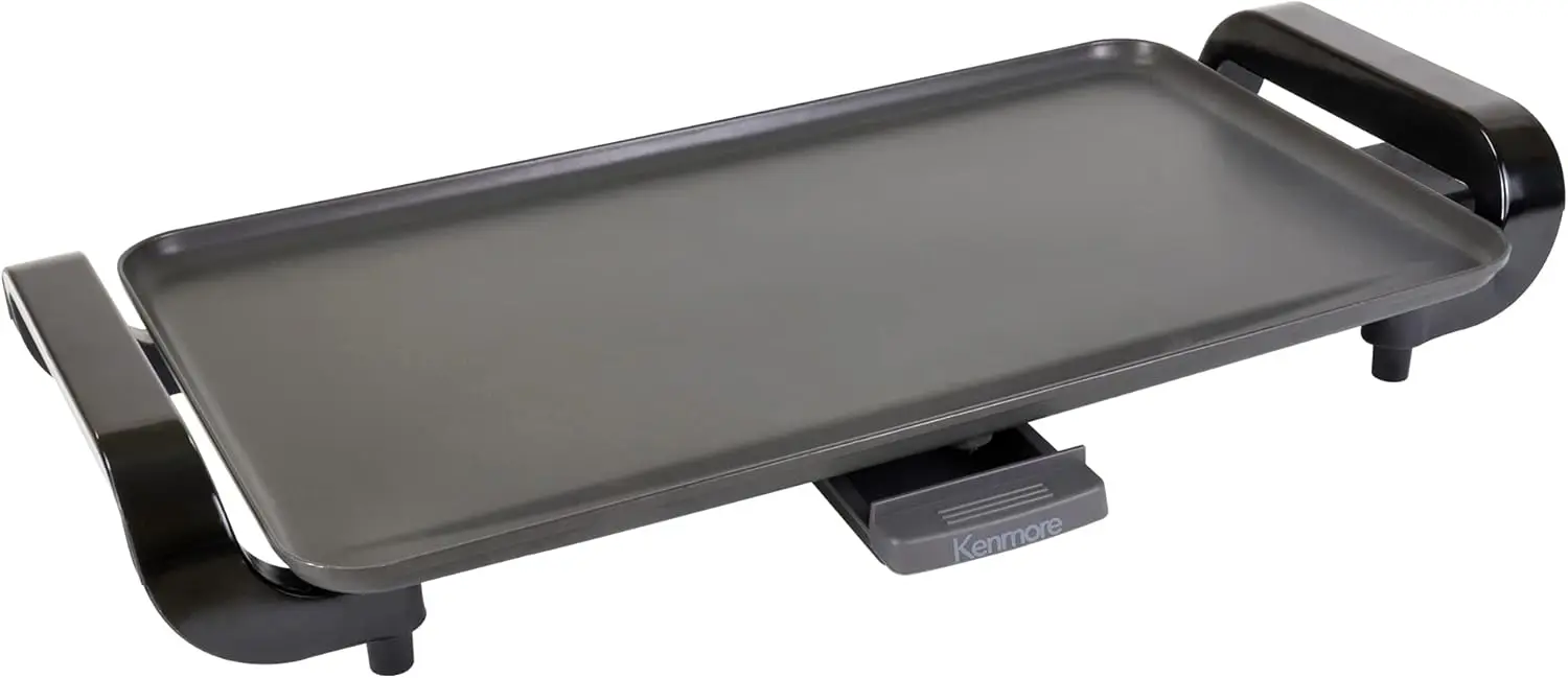 

Electric Griddle Non-Stick 1500W Adjustable Temperature Large Cooking Surface Easy Clean for Pancakes Family Meals