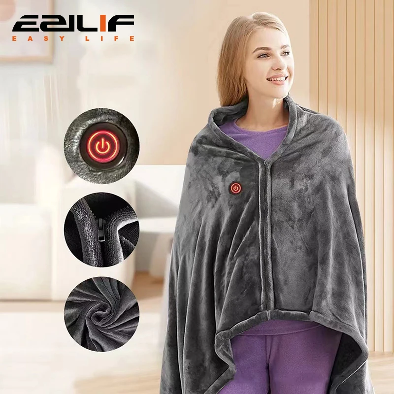 Electric blanket outer shawl multifunctional heating 3-speed USB charging heating blanket, cold resistant and warm blanket