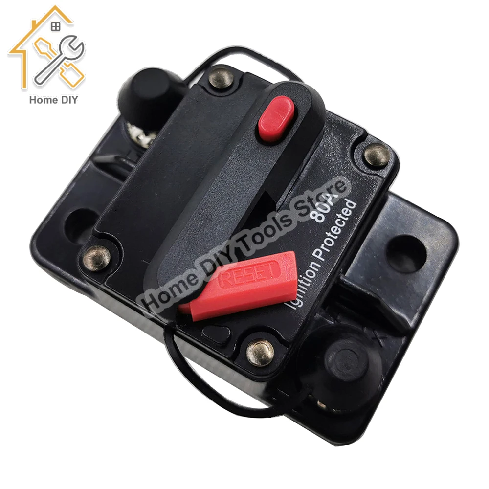 30-300A 12 24 Volt DC Self Recovery Circuit Breaker with Manual Reset Button for Automotive Rv Marine Boat