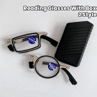 Retro Ultra Light Folding Presbyopia Glasses High-definition Portable Fashion Reading Glasses Anti Blue Light Far Sight Glasses