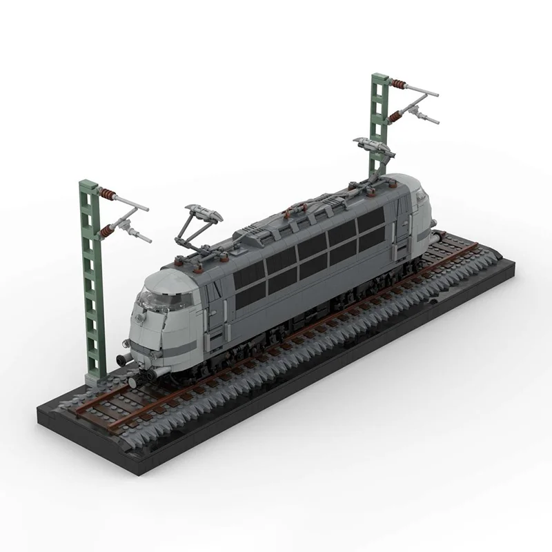 

2598PCS Moc German BR103 Locomotive Gray Livery Passenger Train Model DIY Model Building Blocks Railway Transportation Toy