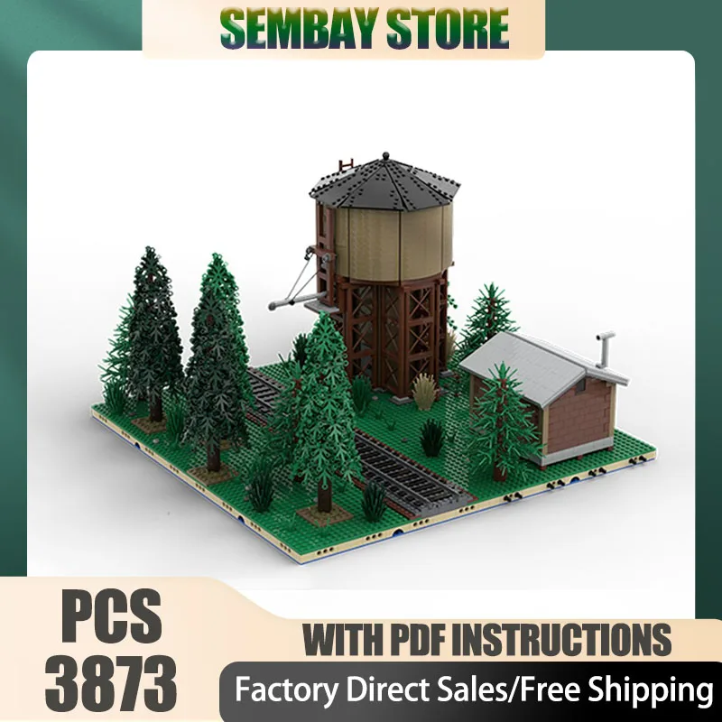 

Модель инженерного автомобиля Moc, строительные кирпичи, модульная модель водяной башни, технологические блоки, рождественские игрушки «сделай сам», строительные подарки