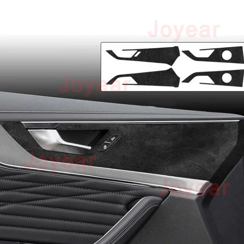 For Hongqi HS5 2019-2023 Car Central Console Frame Wear-resistance Suede Trim Gear Lift Door Panel Cover Interior Accessories