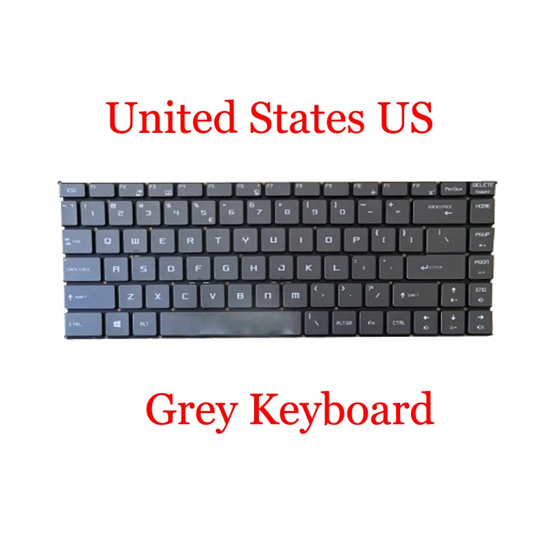 

Laptop Grey Backlit Keyboard For MSI NSK-FDABN 01 9Z.NJ6BN.A1D New