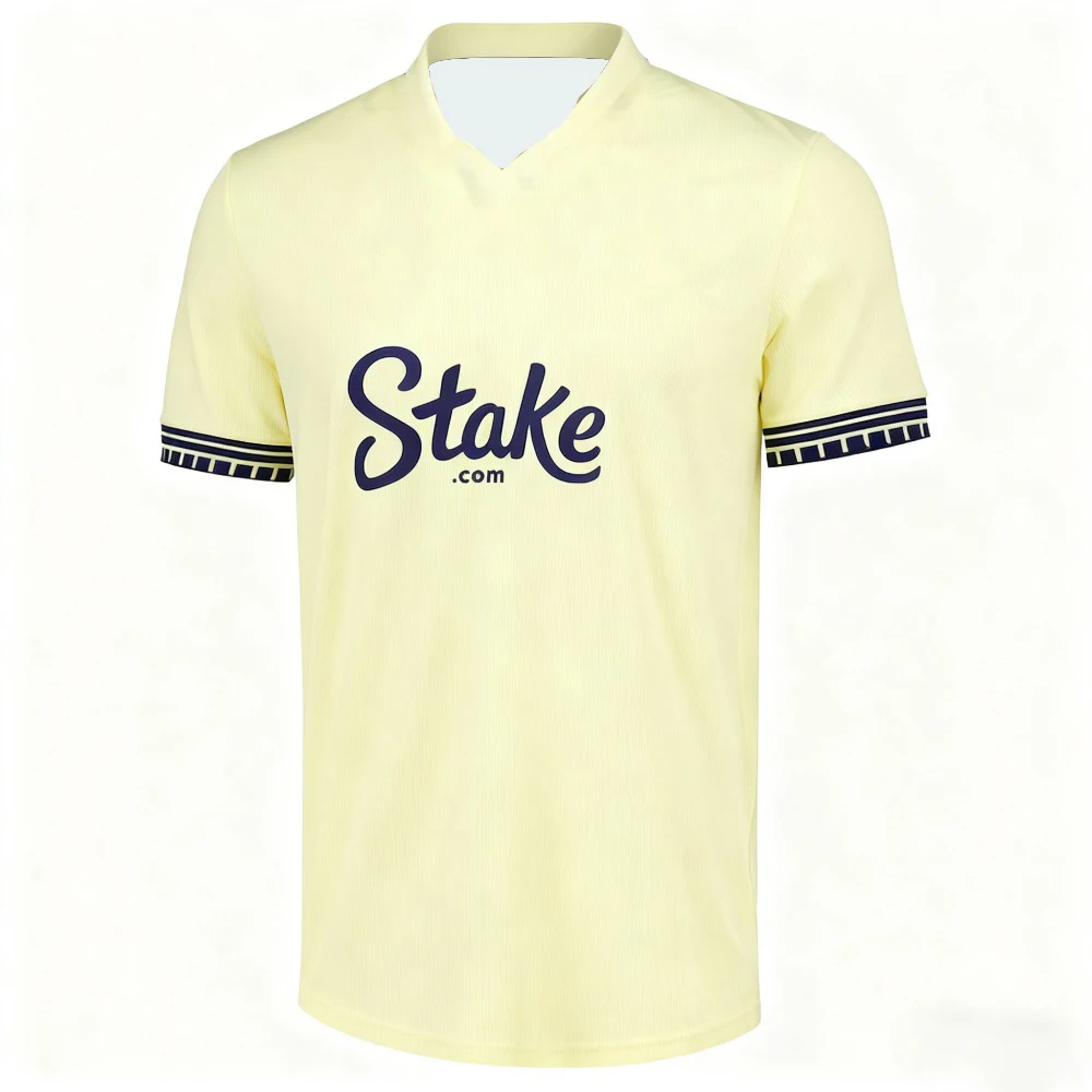 جديد 25-26 إيفرتون المنزل وبعيدا قمصان كرة القدم تي شيرت ثلاثية الأبعاد مطبوعة قصيرة الأكمام تي شيرت رياضي نفس الكبار والأطفال