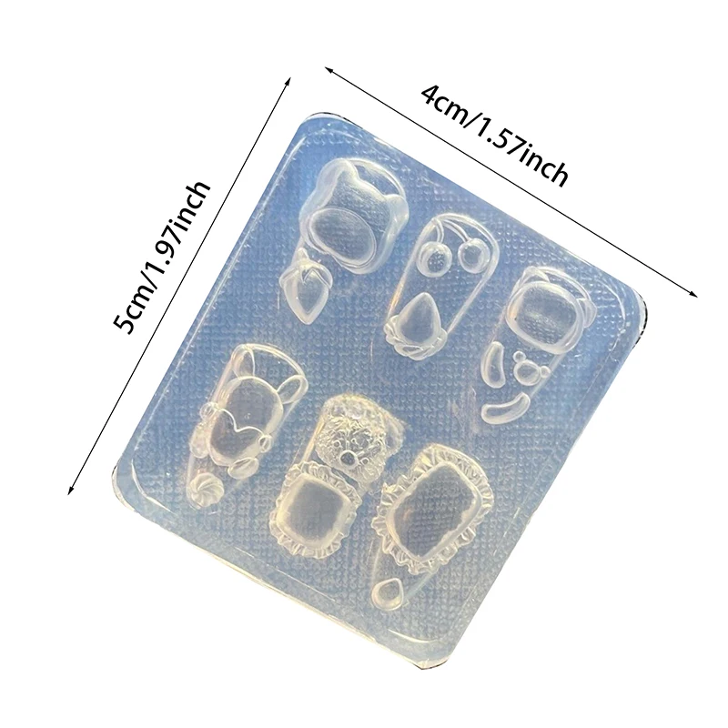 HOT 3D Cartoon Nail Art Mold Decoraties Konijn Beer Ontwerp Diy Siliconen Mode Manicure Mold Decor Accessoires