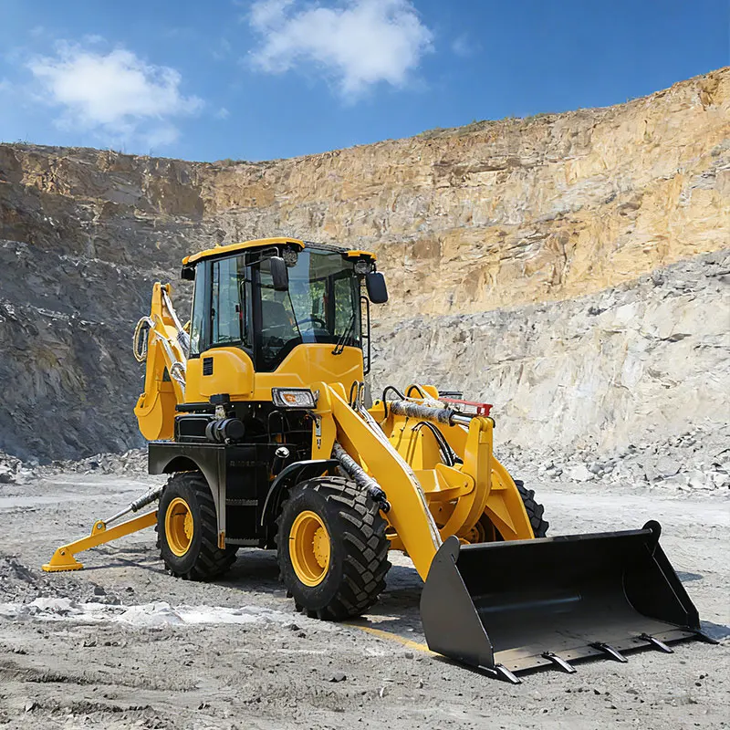 Customized Easy To Operation 4WD High Lifting Mini Wheel Loader Shutel Backhoe China Garden Tractor And Loader Backhoe