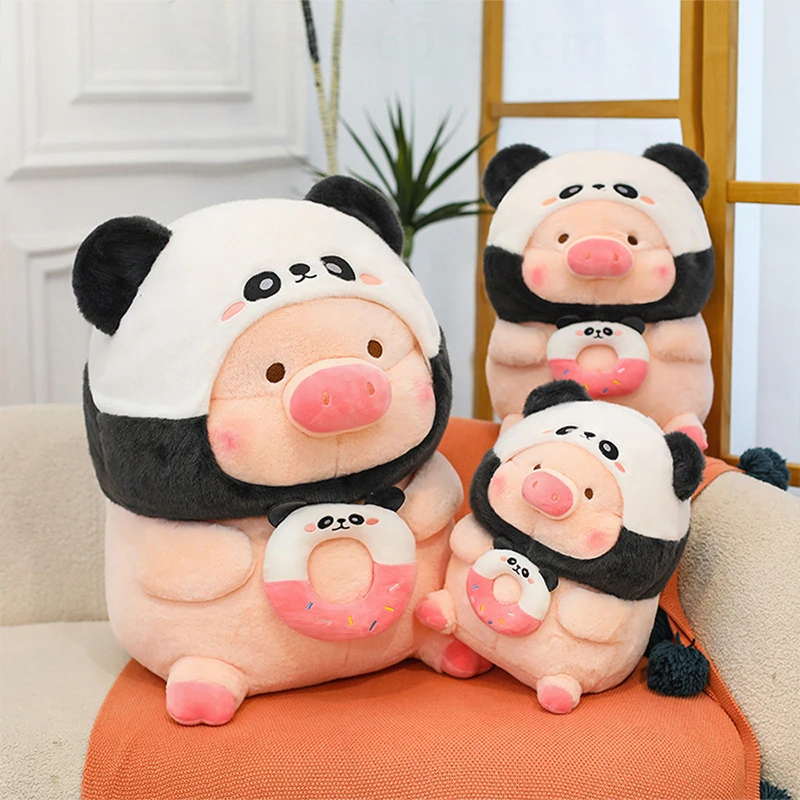 Cute Milk Bottle Panda Pig Plush Toy Stuffed Animal Pillow Cute Plush Doll for Kids Birthday Xmas Gift for Girls and Women
