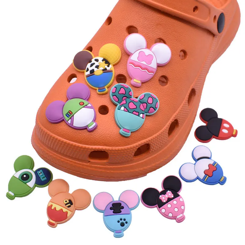 10Pcs Cute Cartoon Shoes Charms PVC Shoes Decoration Sets Pins Accessories For Kids Adult Hole Shoes Sandals Slipper Ornaments