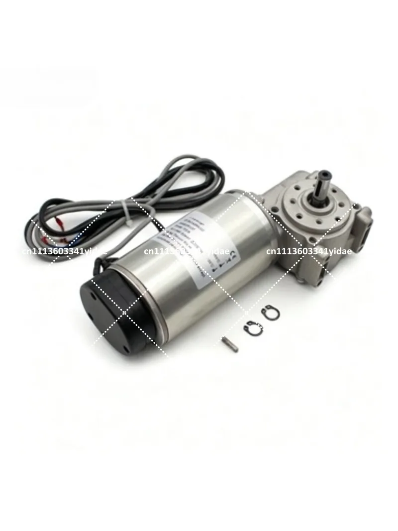 100W 24VDC Automatic Door Motor with 100PPR Hall Encoder & Worm Gear Reducer for Sliding Gate Hotel Doors