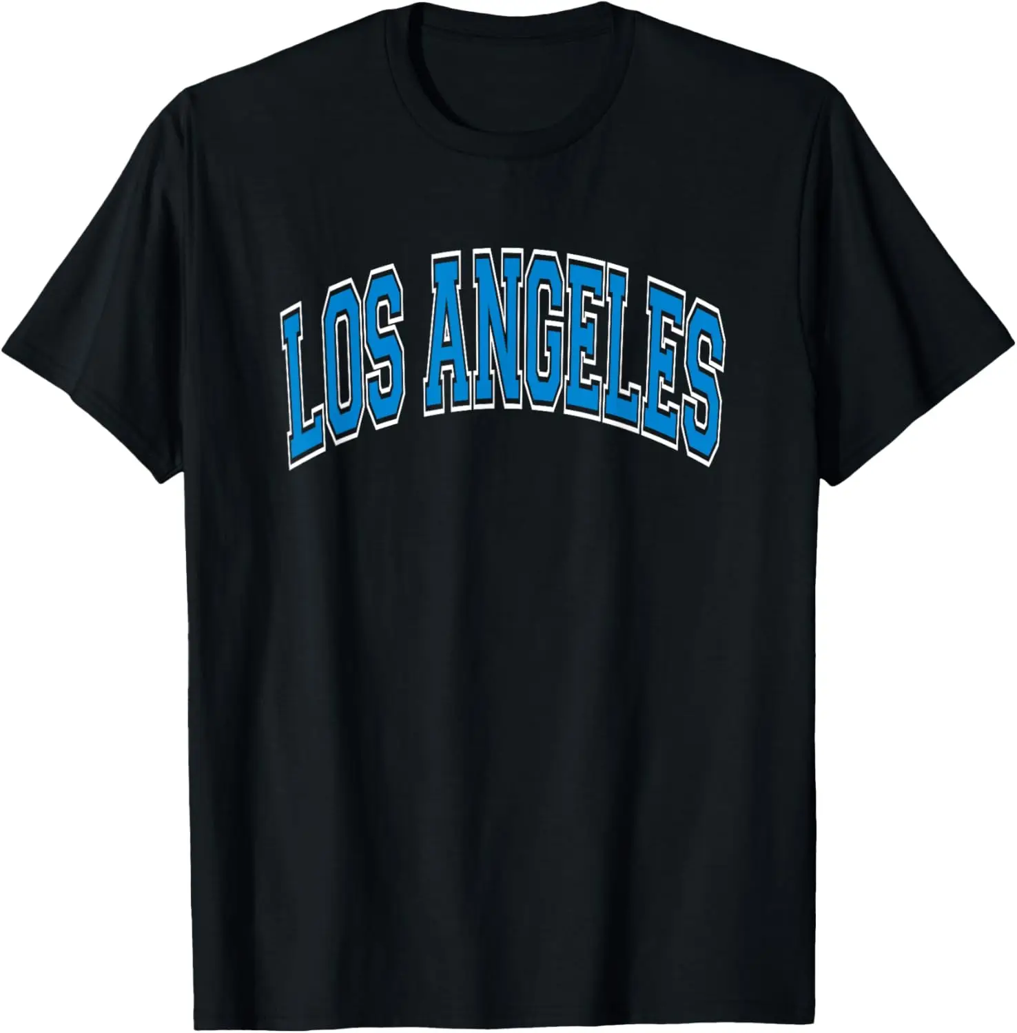 Los Angeles Arched Blue Text T-Shirt