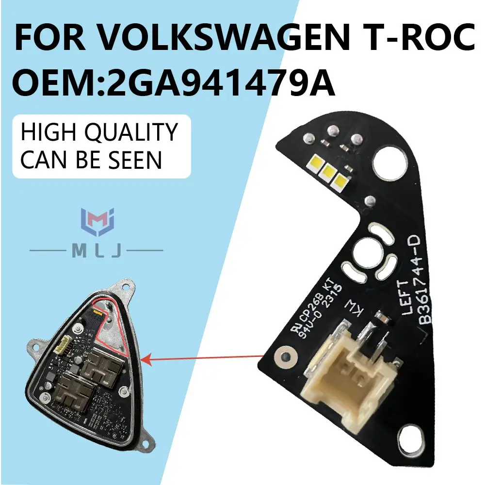2GA941479A White Angel Eyes LED Chip Light Source Panel DRL Turn Signal Board For Volkswagen T-ROC Daytime Running Light