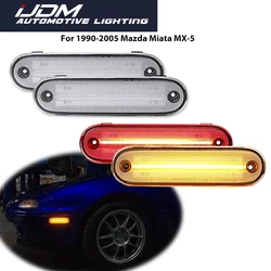 Wit Amberrood Led Bumper Zijmarker Richtingaanwijzers Rijden Lichten Voor 1990-1997 Mazda Miata & Voor 1999-2005 Mazda MX-5