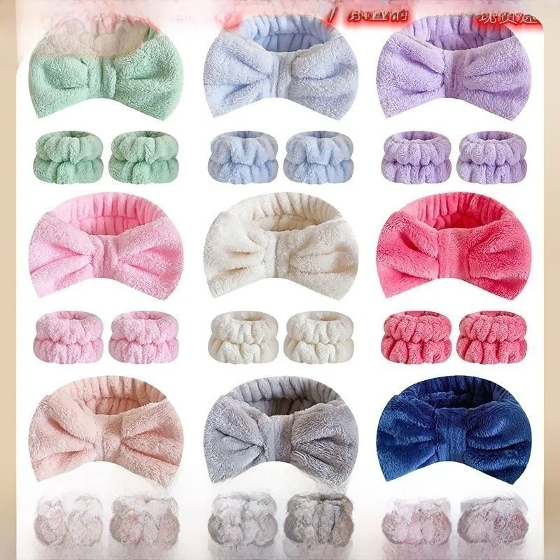 رباط معصم من الفانيلا الناعمة بلون واحد للنساء، ماص للعرق ومقاوم للماء، مناسب لغسل الوجه وربط الشعر، منتج عابر للحدود #1