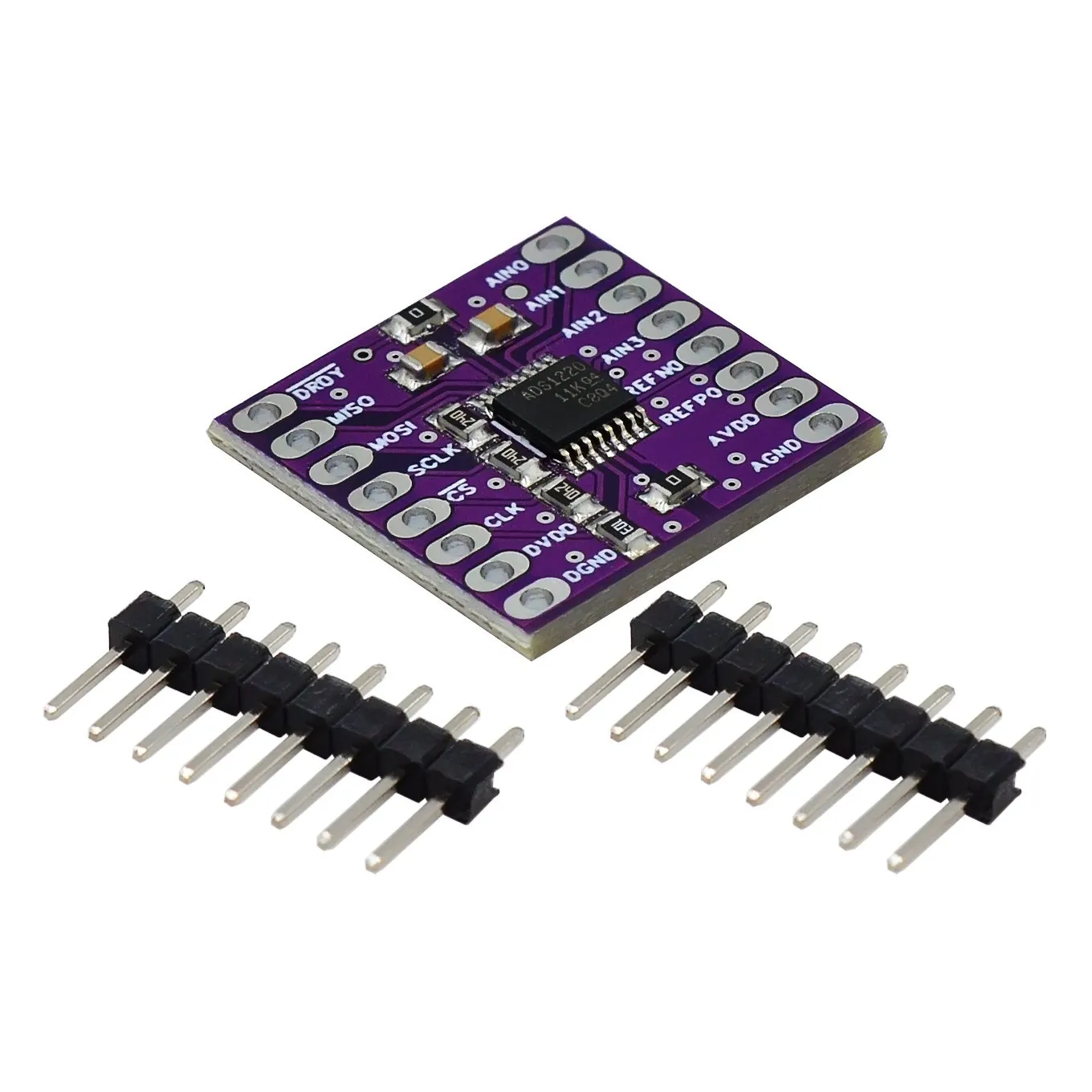 1220 ADS1220 ADC 24 Bit A/D Converter Board Module I2C Low Power 24 Bit Analog-to-Digital Sensor SPI 3V-5V