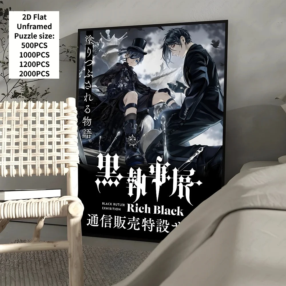 

Пазл-головоломка с мультяшными персонажами Black ButlerS, 500/1000 деталей, развивающая игрушка для детей, детские игры, рождественский подарок