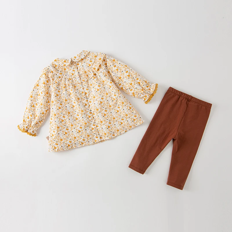 Dave Bella Baby Girl Clothes Sets Long Sleeve Blouse+pants 2pcs Spring Fall Baby Girls Clothing Children Girls Outfits DB3222686