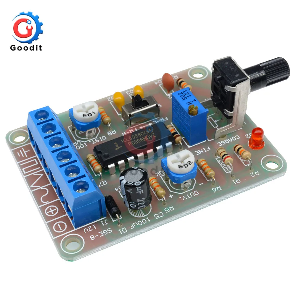 1 Set ICL8038 Monolithic Function Signal Generator Module Sine Square Triangle Welded DIY Kit Sine Square Triangle