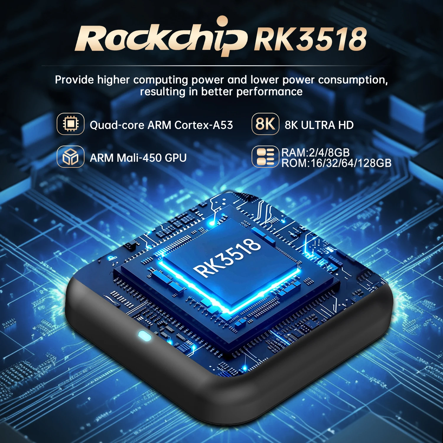 Android 14 Nowy TV Box Q18 RK3518 Mali-450 Obsługa HDR10+ Dual Wifi6 BT5.4 HD 4K 8K Google Voice Assistant Odtwarzacz multimedialny streamingowy
