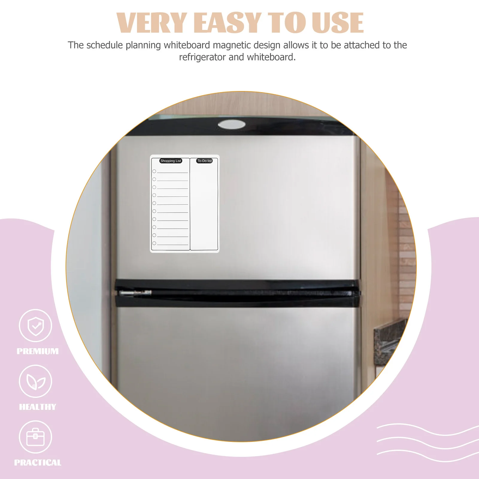 2 قطعة لوحة رسائل الثلاجة المغناطيسية القابلة للمسح جدول مخطط السبورة المطبخ تذكير للقيام قائمة لوحة الرسائل المغناطيسية #3