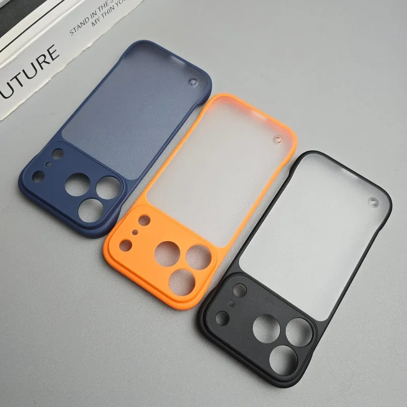 Funda de teléfono delgada sin marco para iPhone 17 Pro Max, carcasa rígida translúcida a prueba de golpes sin bisel para iPhone 17Pro