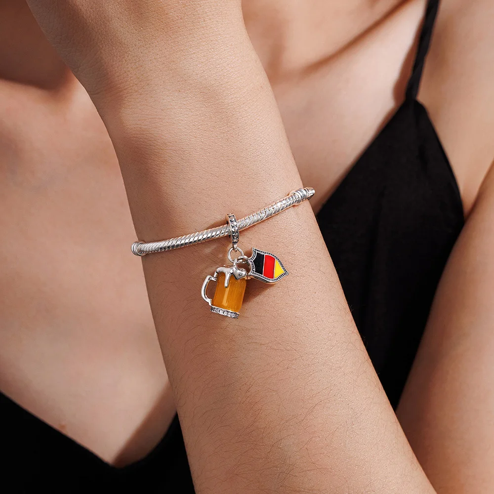 925 Sterling Silver Travel Country Charm Turkey Thailand USA France Germany Spain Bead Charm Fit Bracelet Jewelry Gift For Women view 3