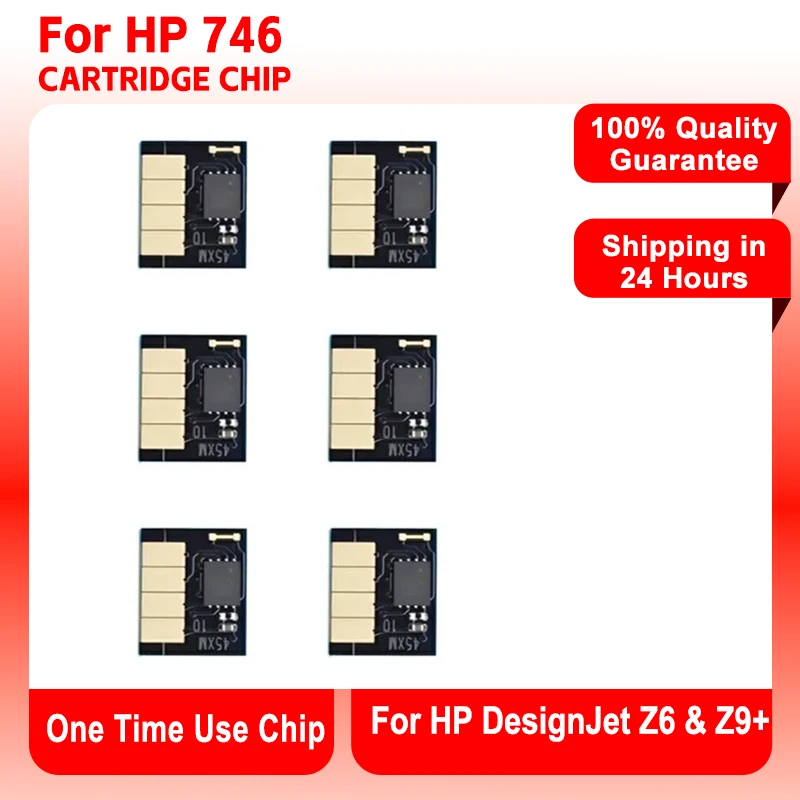 

2025 2026 Новый чип картриджа для HP 746 746XL 300 мл для принтеров HP DesignJet Z6+ Z9+ с одноразовым стабильным чипом картриджа