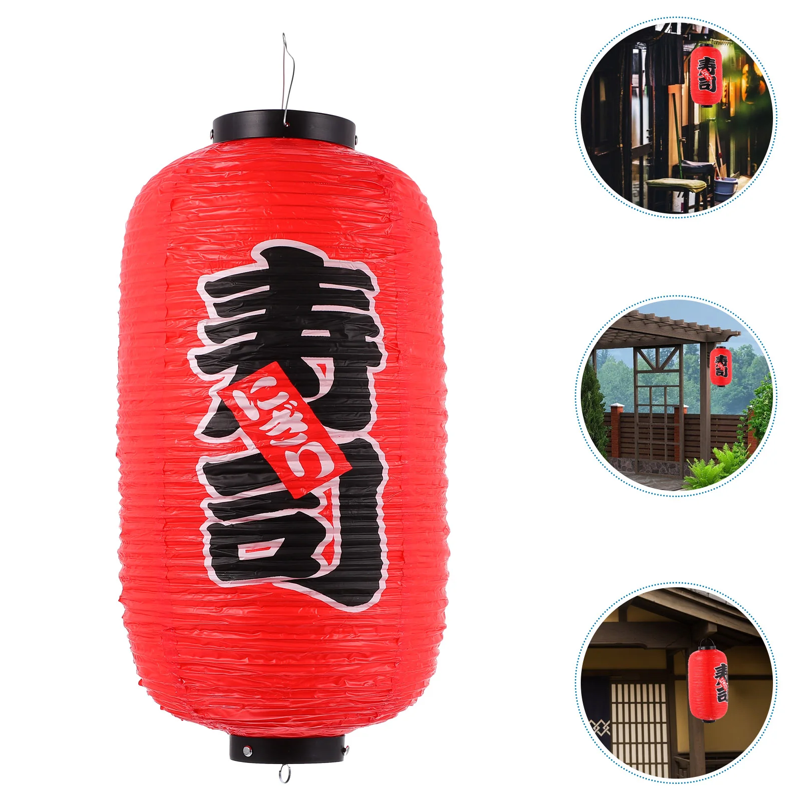 Japanese Lantern Gazebo Mid Autumn Festival Solar Ornaments Lanterns Lamp PVC Hanging Plastic Decoration Sushi