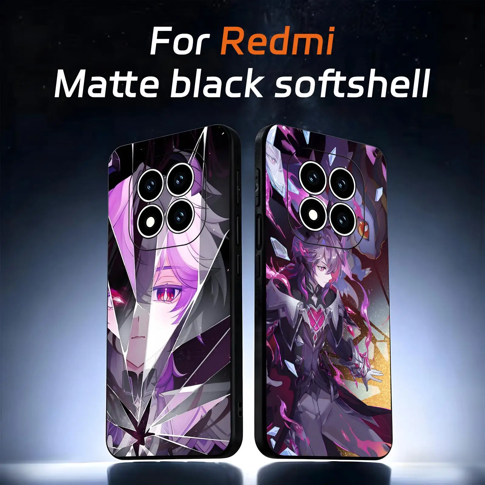 Coque de téléphone Genshin Impact Durin pour Redmi Note15 14 13 12 11Pro Plus 5G 14C A3, housse de téléphone noire souple