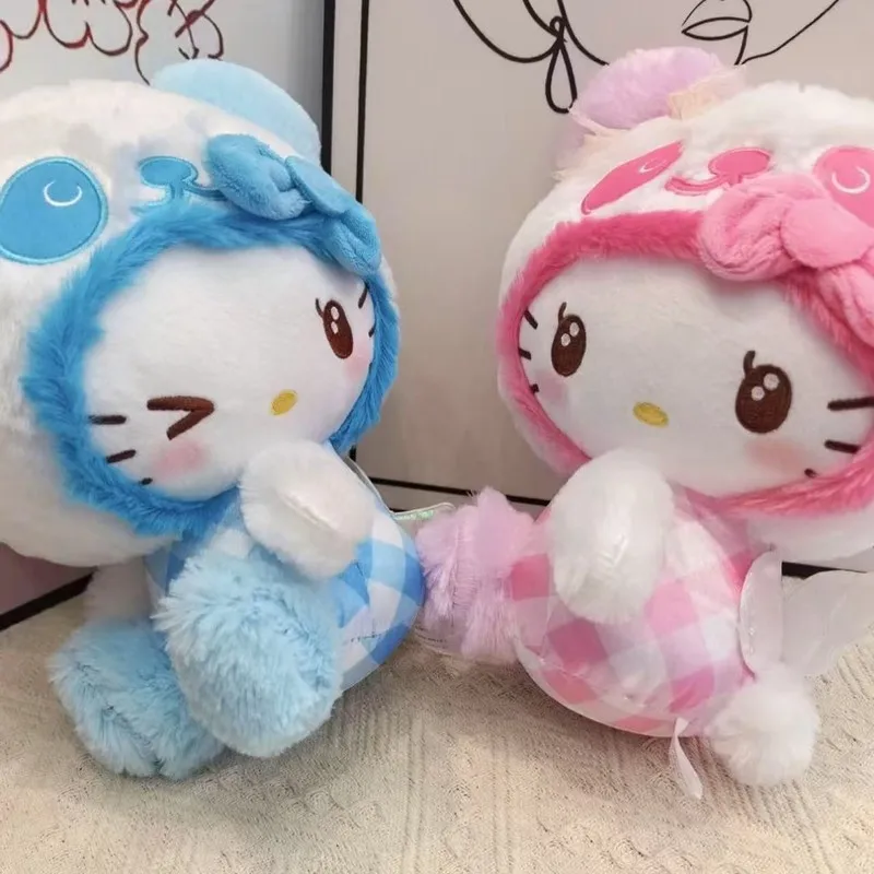 

Sanrio Новая плюшевая куклаhellokitty 25/35 см, ангел Hello Kitty, кукла, игрушка, диван, подушка для спальни, украшение, кукла, пара девушек, праздничный подарок.