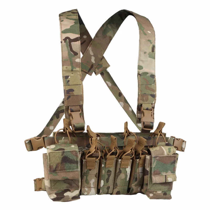 Imagem -06 - Tactical D3crx Camo Multi Funcional Expansível Peito Rig Vest com Pacote de Função Bolsa de Armazenamento Leve