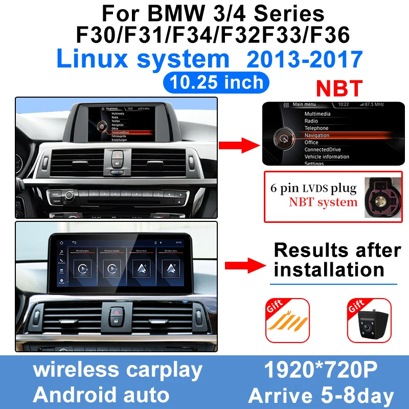 10.25 Touch Screen Display For BMW 3/4series F30 F31 F32 F33 F34