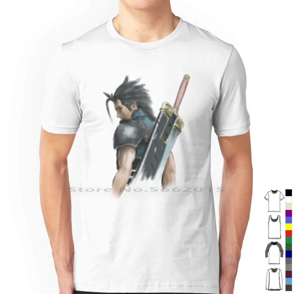 Final Fantasy Zack Fair T Shirt 100% Cotton Zack Fair Ff7 Cloud Strife Ffvii Sephiroth Crisis Core Aerith Final Fantasy 7