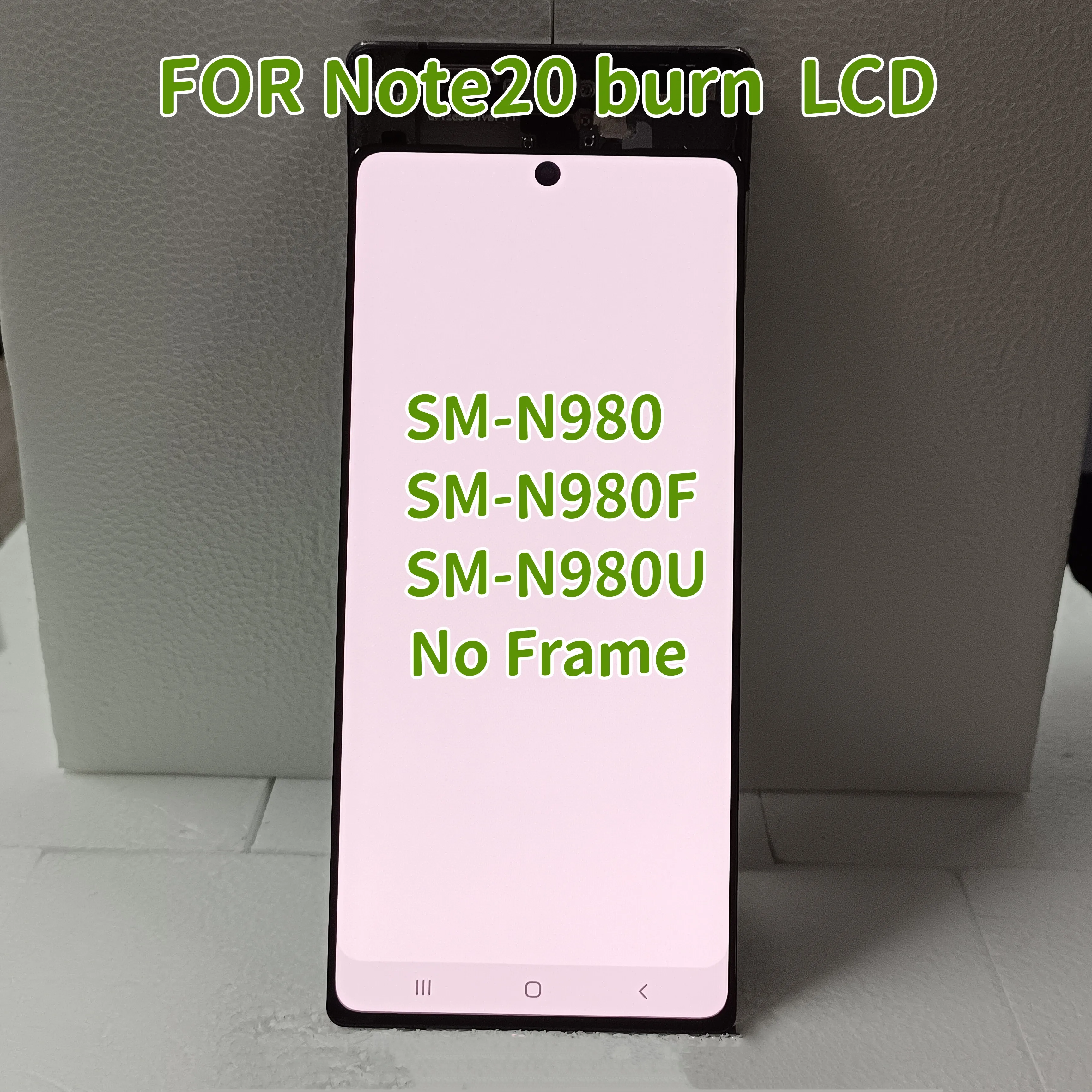 

With burn shadow Note 20 5G LCD For Samsung Galaxy Note20 Display N980 N980F SN980F/DS LCD Touch Screen Digitizer Repair Parts