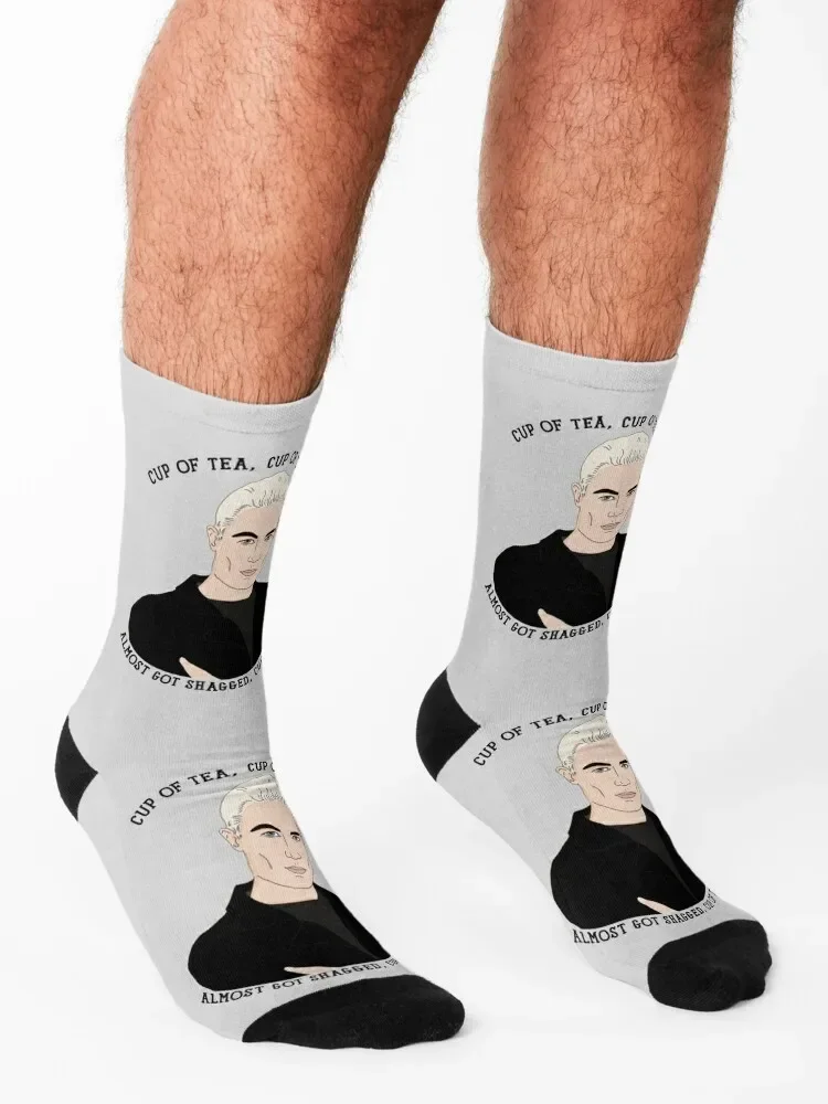 Spike Tea Quote BTVS Socks sheer crazy new in's anti-slip Designer Man Socks Women's