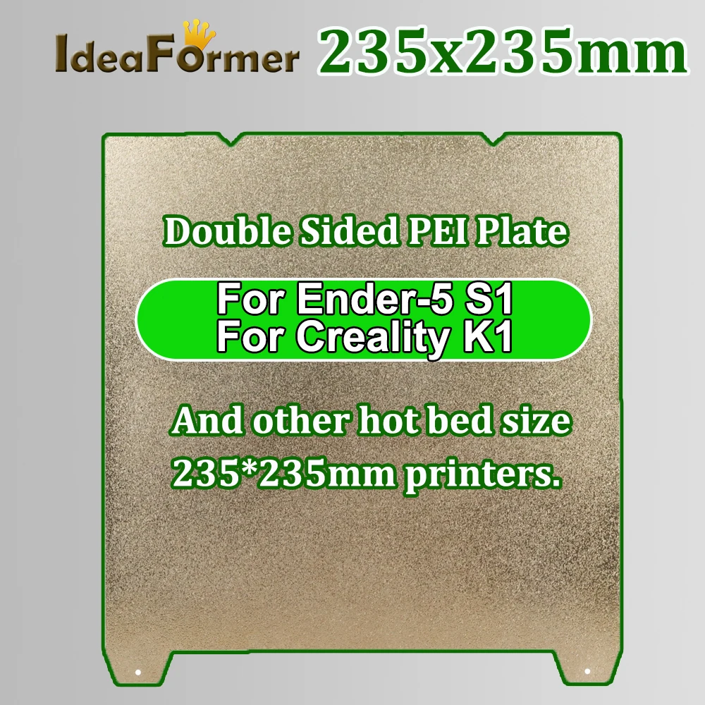 

For Creality K1 235x235mm For Ender-5 S1/Ender 3 S1 Pro 3D Printer PEI Printing Hot Bed Plate Kit Strong Magnetic Build Platform