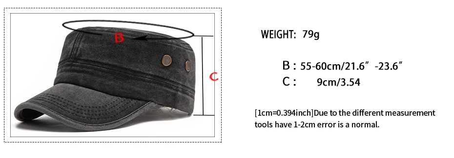 Männer flache Armee Hut gewaschen Baumwolle Vintage Visier Baseball kappe Jagd militärisch Kappen lässig im Freien für Frühling Herbst verstellbar – Detail 3