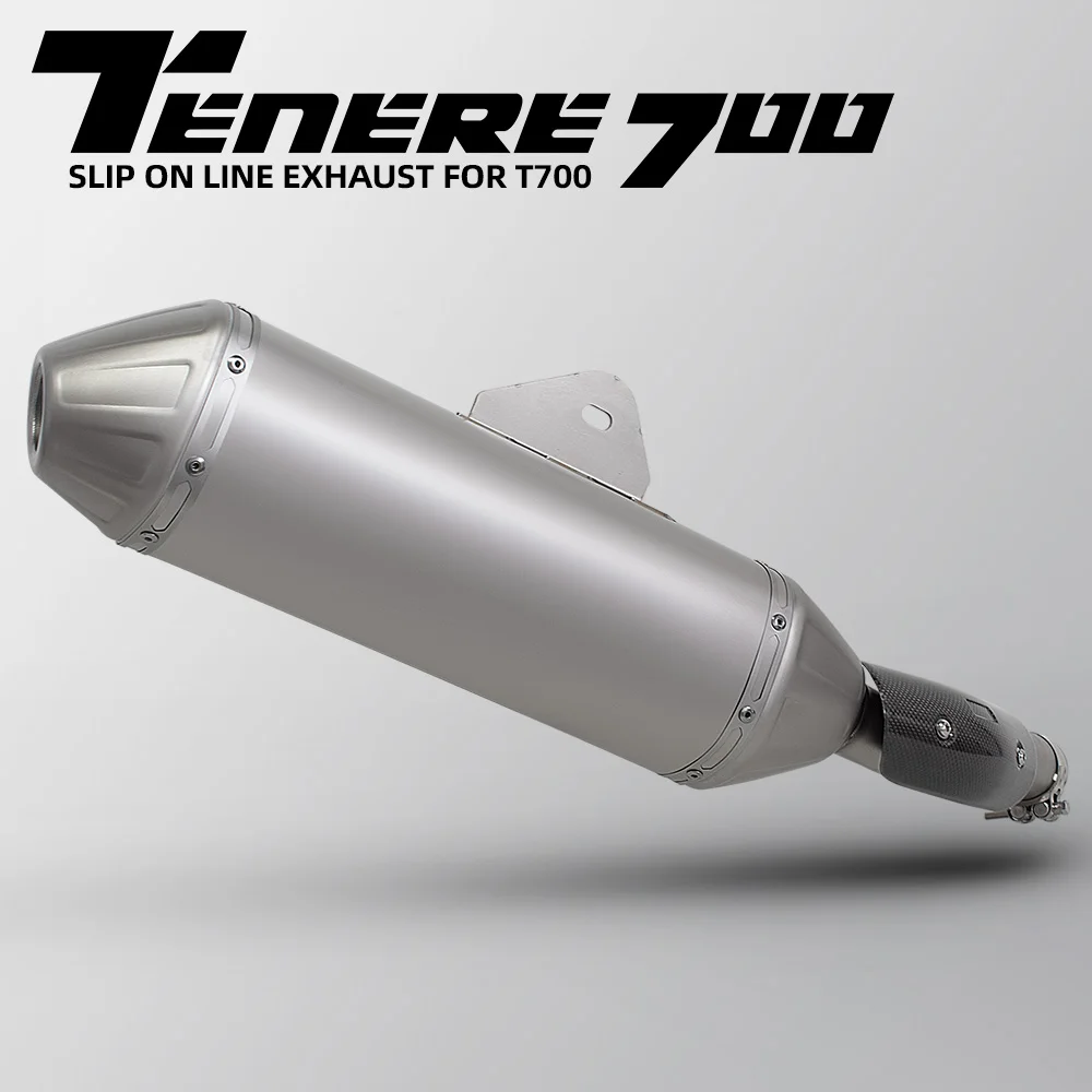 

Tenere 700 Exhaust Muffler For Yamaha XTZ690 TENERE700 Explore/Extreme/Rally/World Raid 2019-2026 Motorcycle Slip on Line Tube