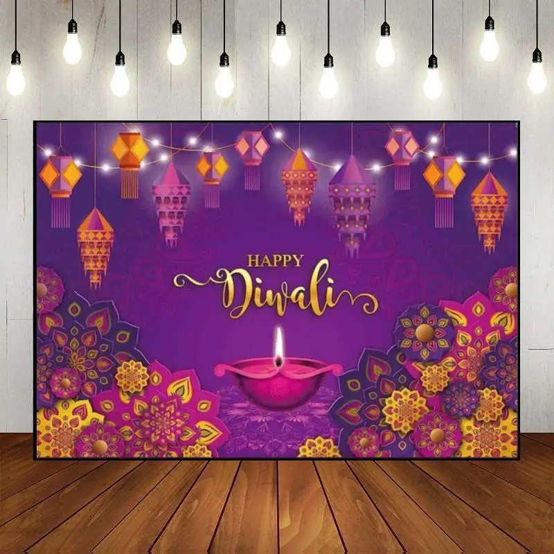 

Diwali Background Tropical Photography Backdrops Seaside Custom Birthday Backdrop Silhouette Decoration Hawaiian Baby Shower