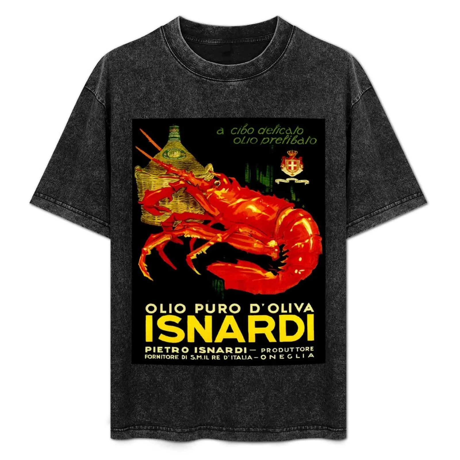 

ISNARDI: Винтажная футболка с рекламным принтом оливкового масла, большого размера, с коротким рукавом