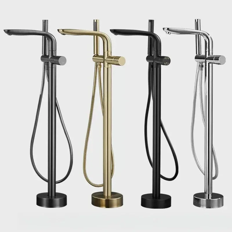 

Hotel gun gray bathtub faucet bathroom hot and cold floor wall water shower