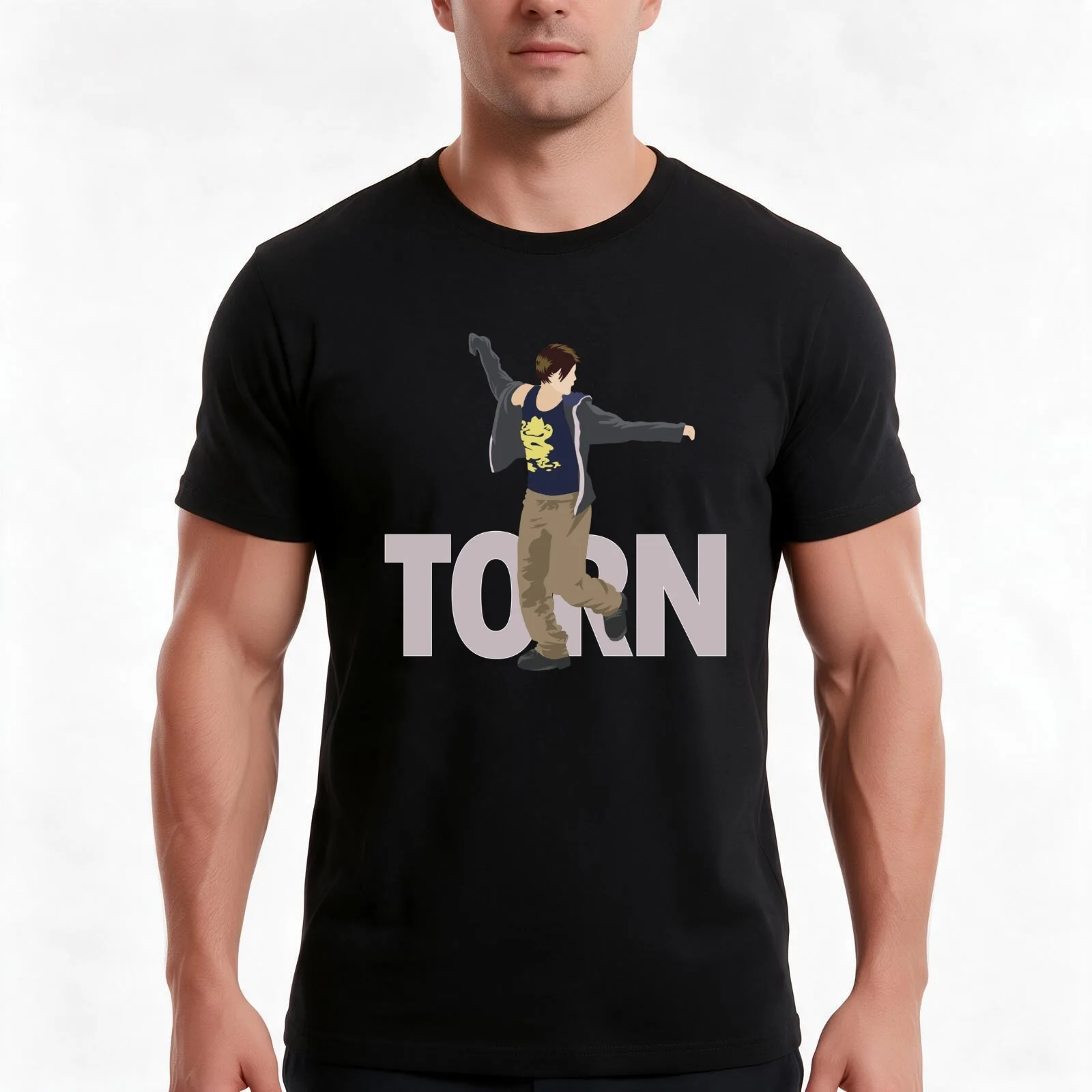 Natalie - Torn T-Shirt Summer Casual Cotton Tee Oversized Streetwear Tops Vintage Graphic Print Loose Fit Short Sleeve