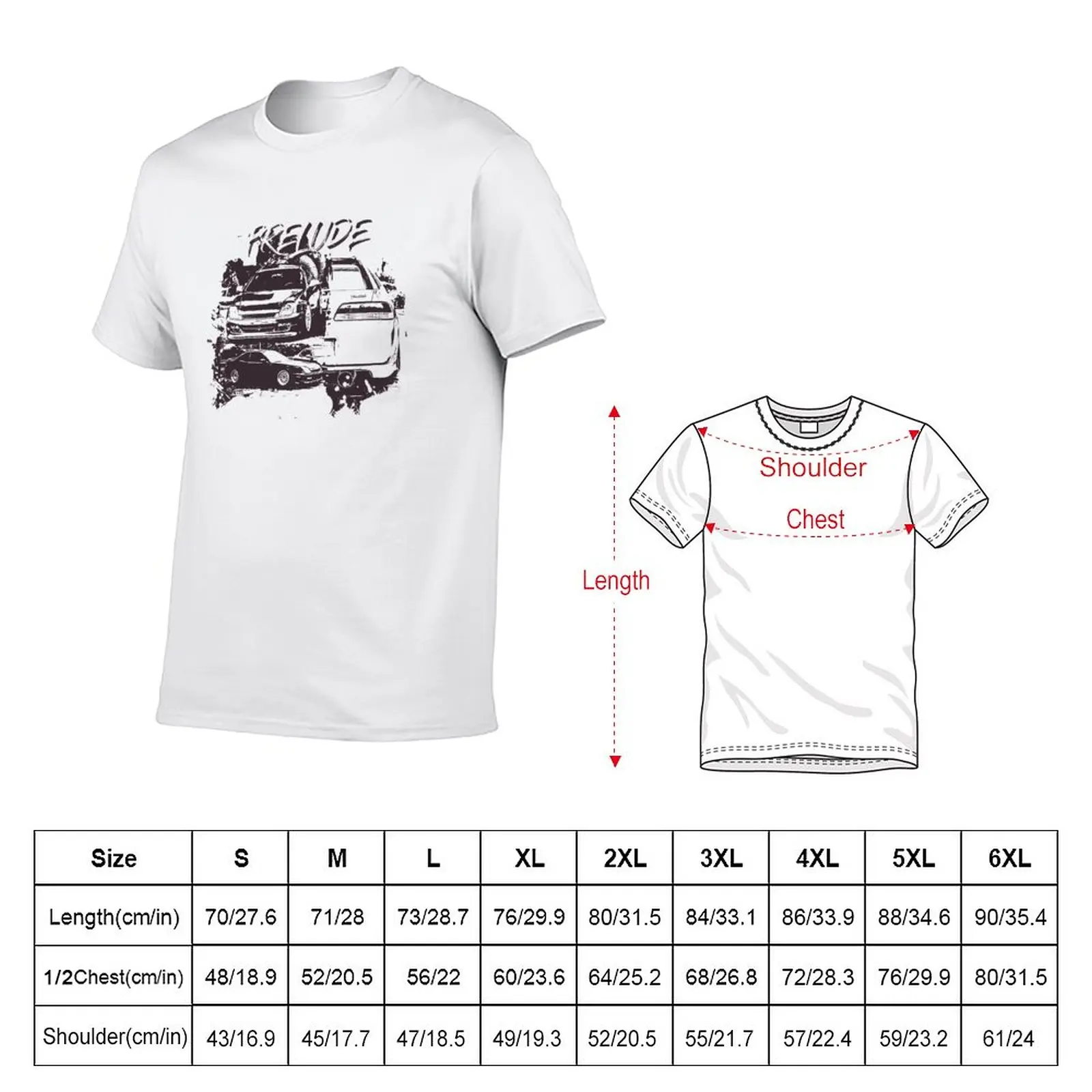 New Prelude Manga Style T-Shirt new edition t shirt boys animal print shirt cute clothes fitted t shirts for men