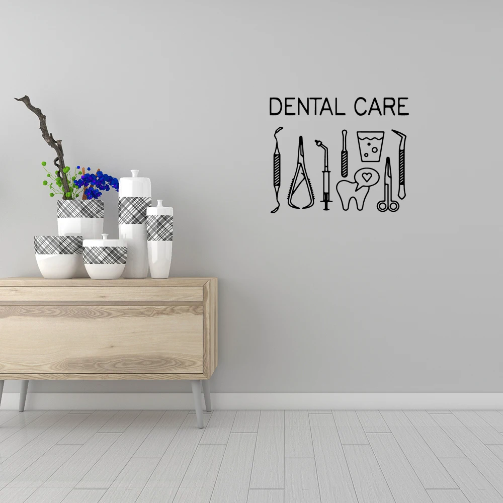 1 pc nice dental care for teeth Wall Sticker Pvc Modern Fashion Wallsticker For bedrooms Home Decor Art Decor Wallpaper