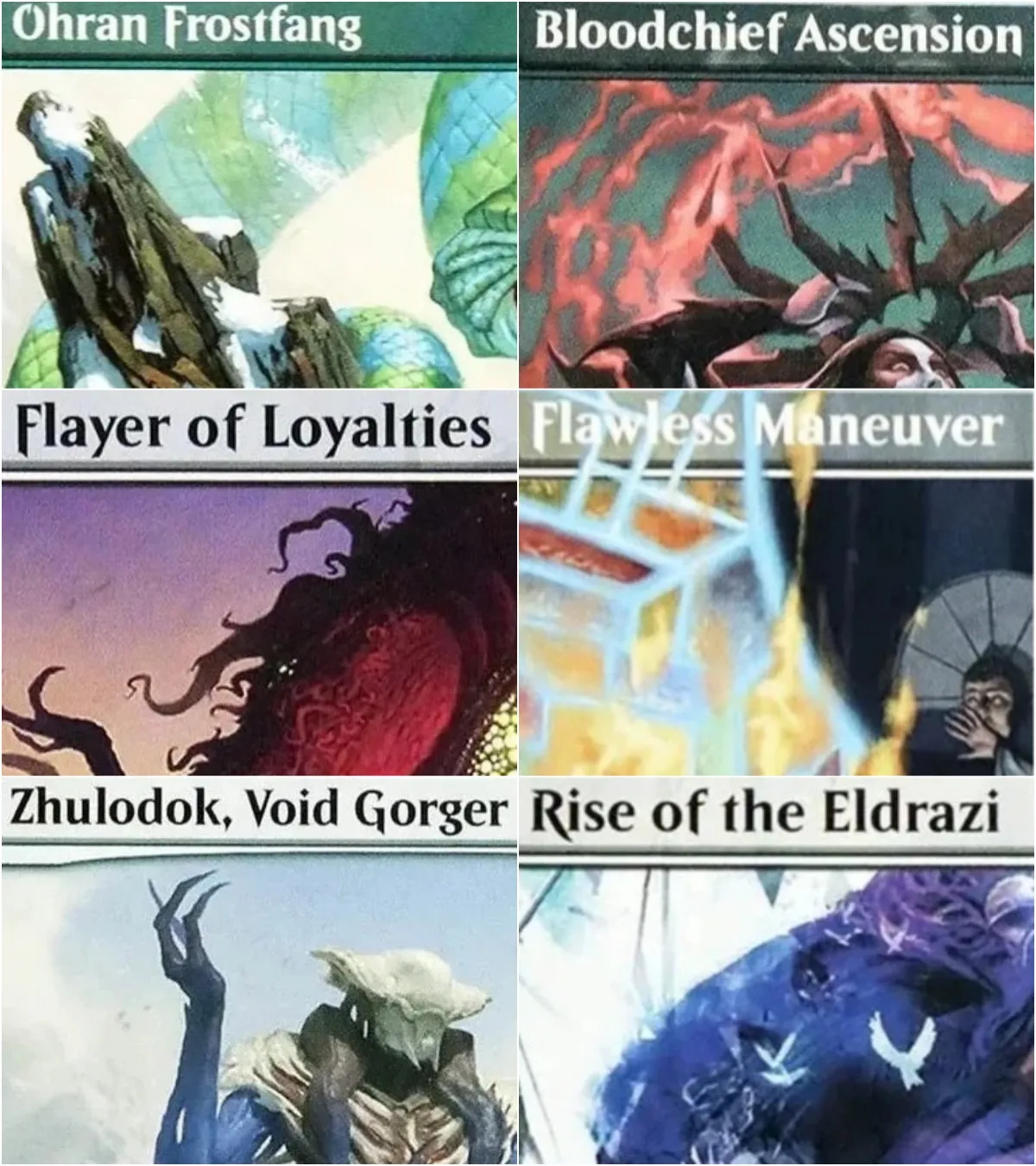 "Bloodchief Ascension/Rise of the Eldrazi" Magical Proxy cards Black Top Quality Playing Board Game Deck Trading Cards