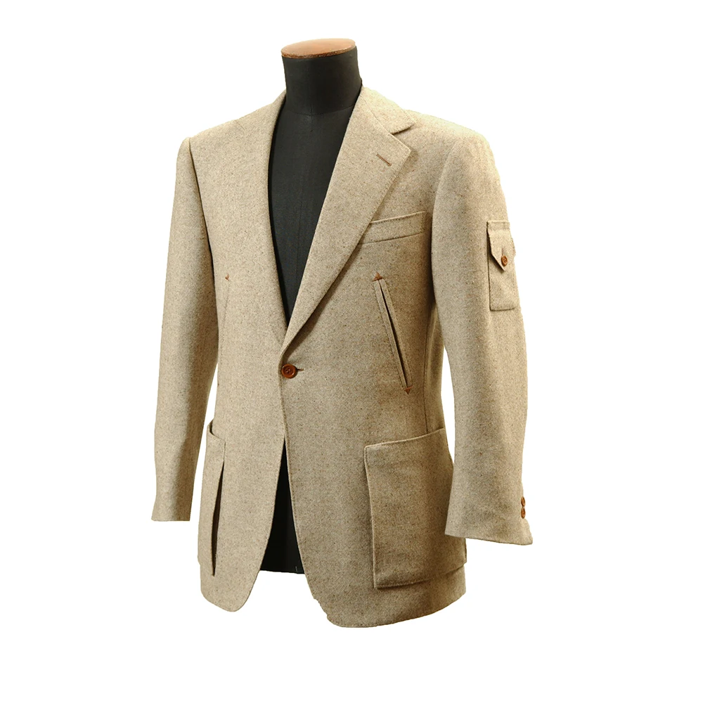 Abrigo de boda clásico para hombre, chaqueta de solapa de muesca, Blazer informal de negocios, botonadura única, abrigo único hecho a medida