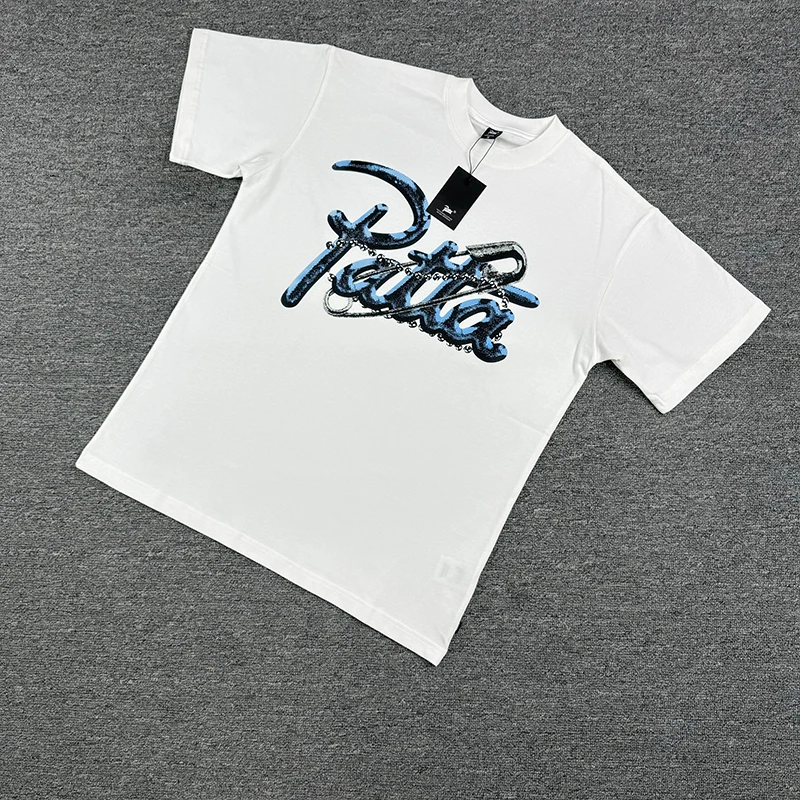 2026 New Patta T-Shirt Letter Print High-Street Male Female Couple Casual Short Sleeve T Shirts