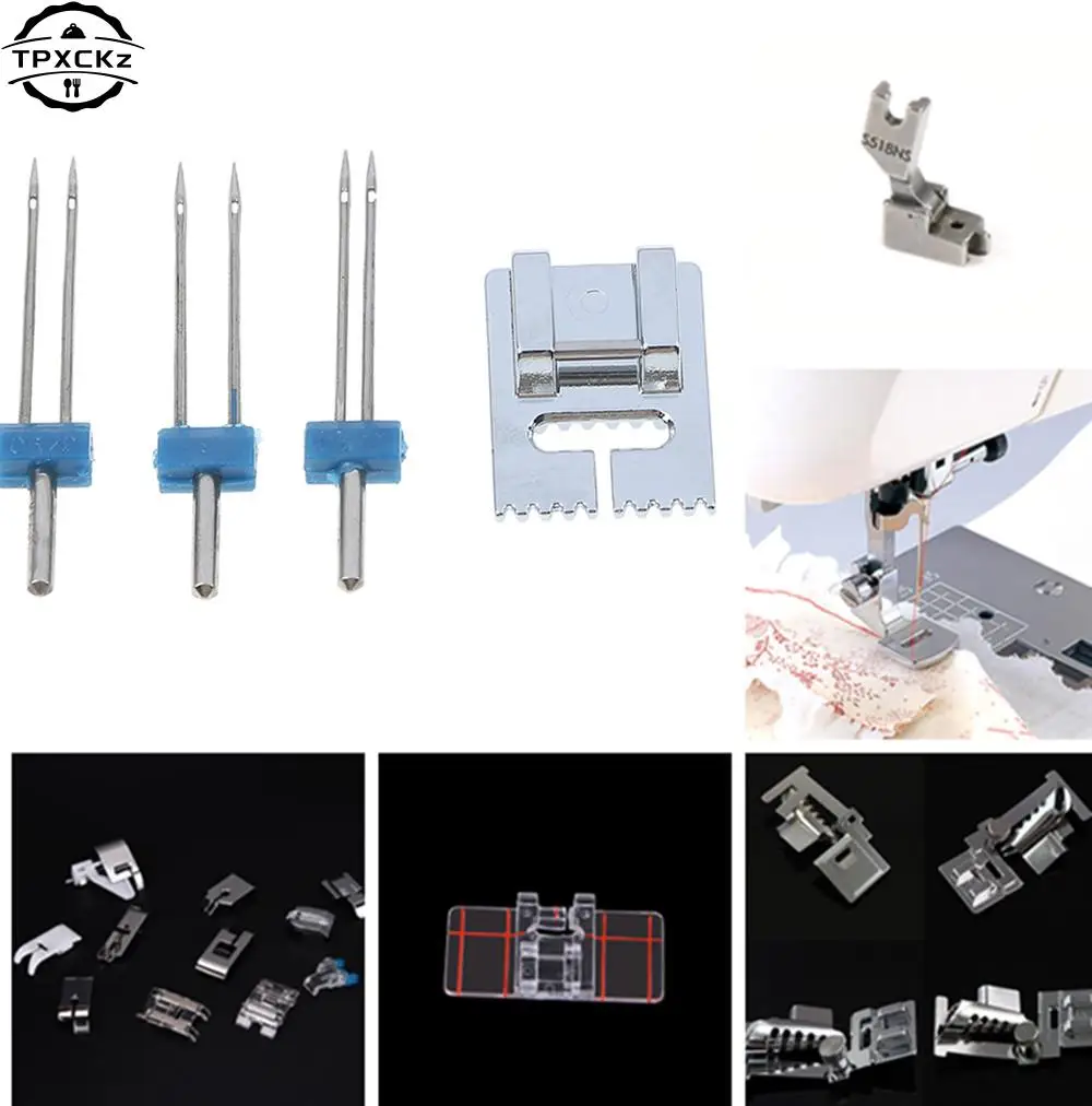 Domestic Sewing Machine Accessories Presser Foot Feet Kit Set Hem Foot Spare Parts For Brother/Singer/Janome Sewing Parts