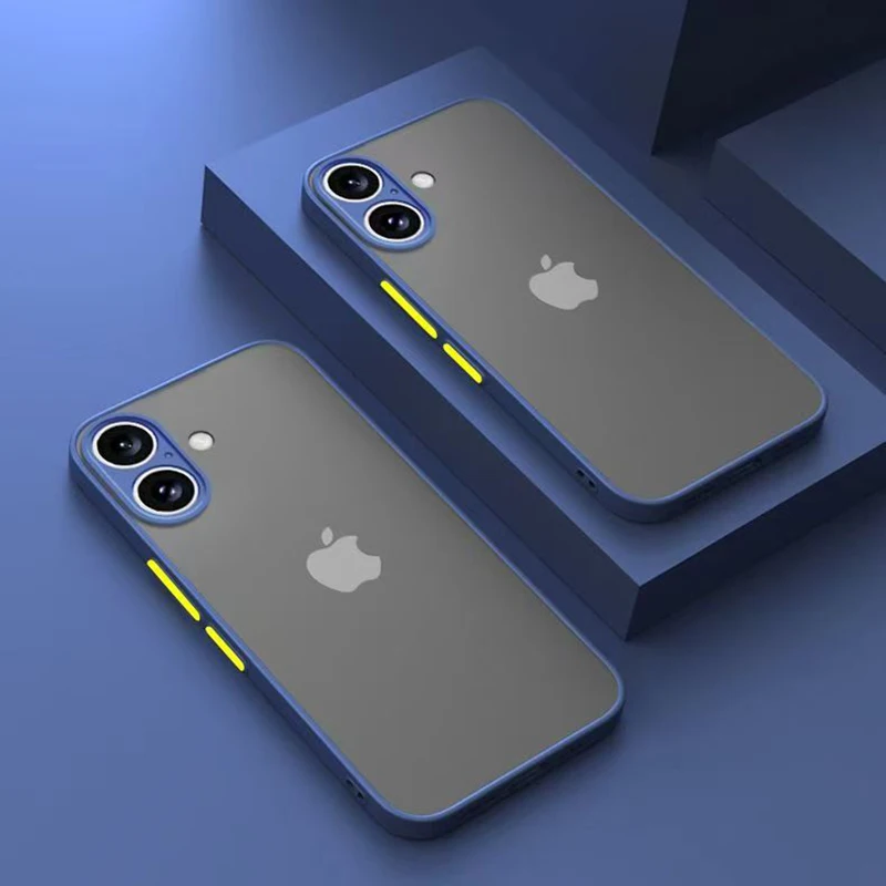 Luxury Armor Bumper Shockproof Case For iPhone 17 16 15 14 Plus 11 12 13 Mini Pro XR X Xs Max 17 Air Silicone Hard PC Cover Case - náhled 3